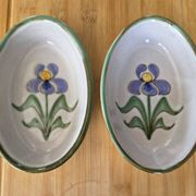 Lot of 3 ceramic pieces Natoli Vallauris – Iris decoration