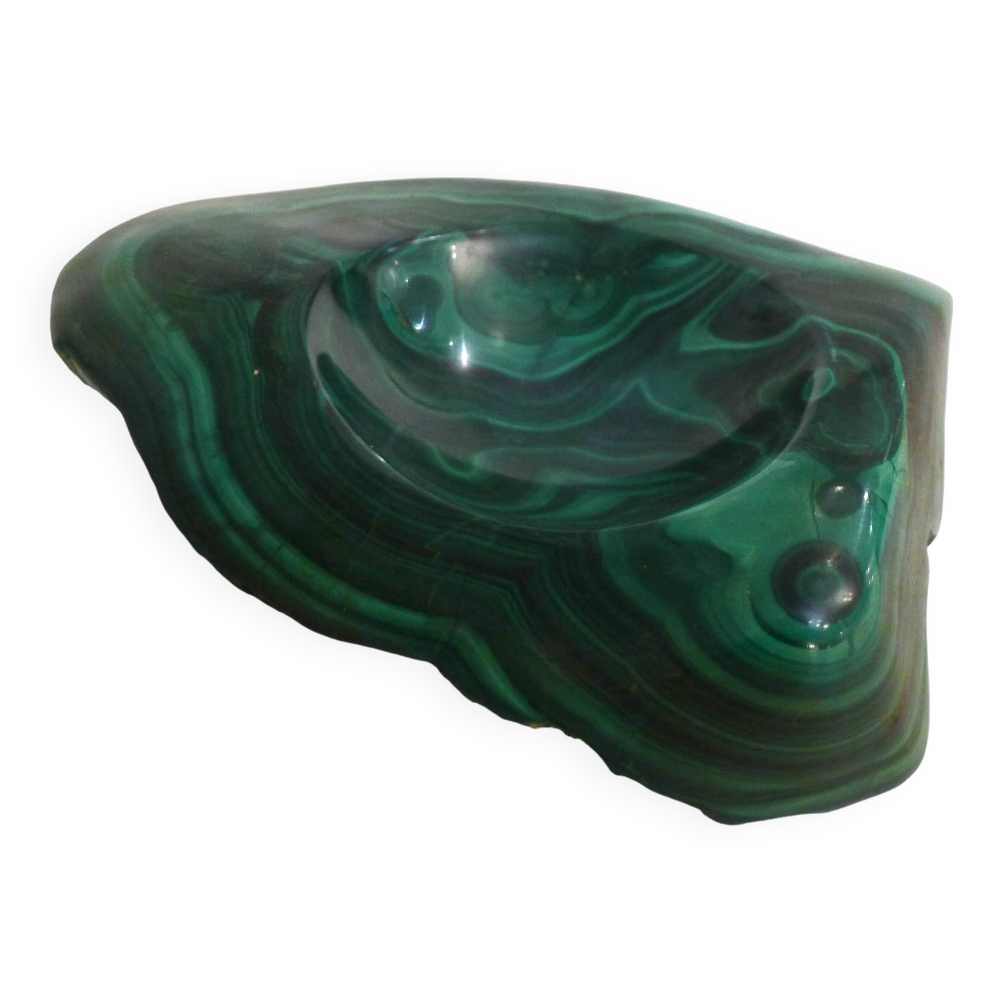 Cendrier bloc malachite