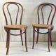 Bistro chair in bentwood and canework - mid. 20th century