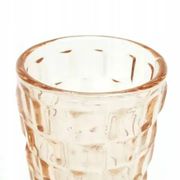 Vase, mid-century modern, pressed rose glass, Ząbkowice, Poland, 1970s
