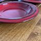 6 assiettes en grès rouge vintage