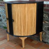 Low cabinet with curtains