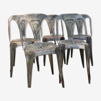 Chaises métal vintage Joseph Mathieu