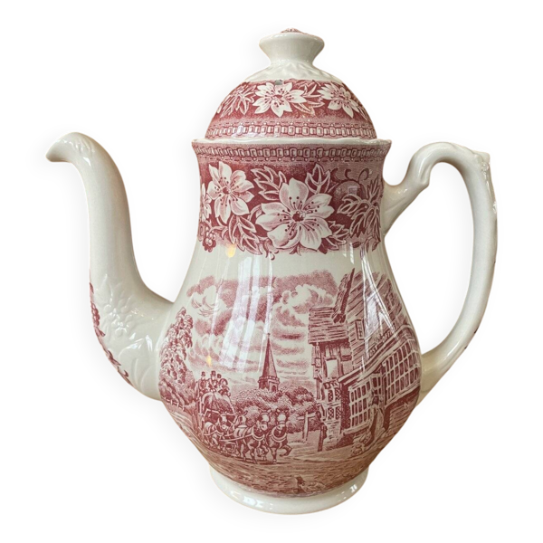 Cafetière théière faïence anglaise Royal Tudor Ware