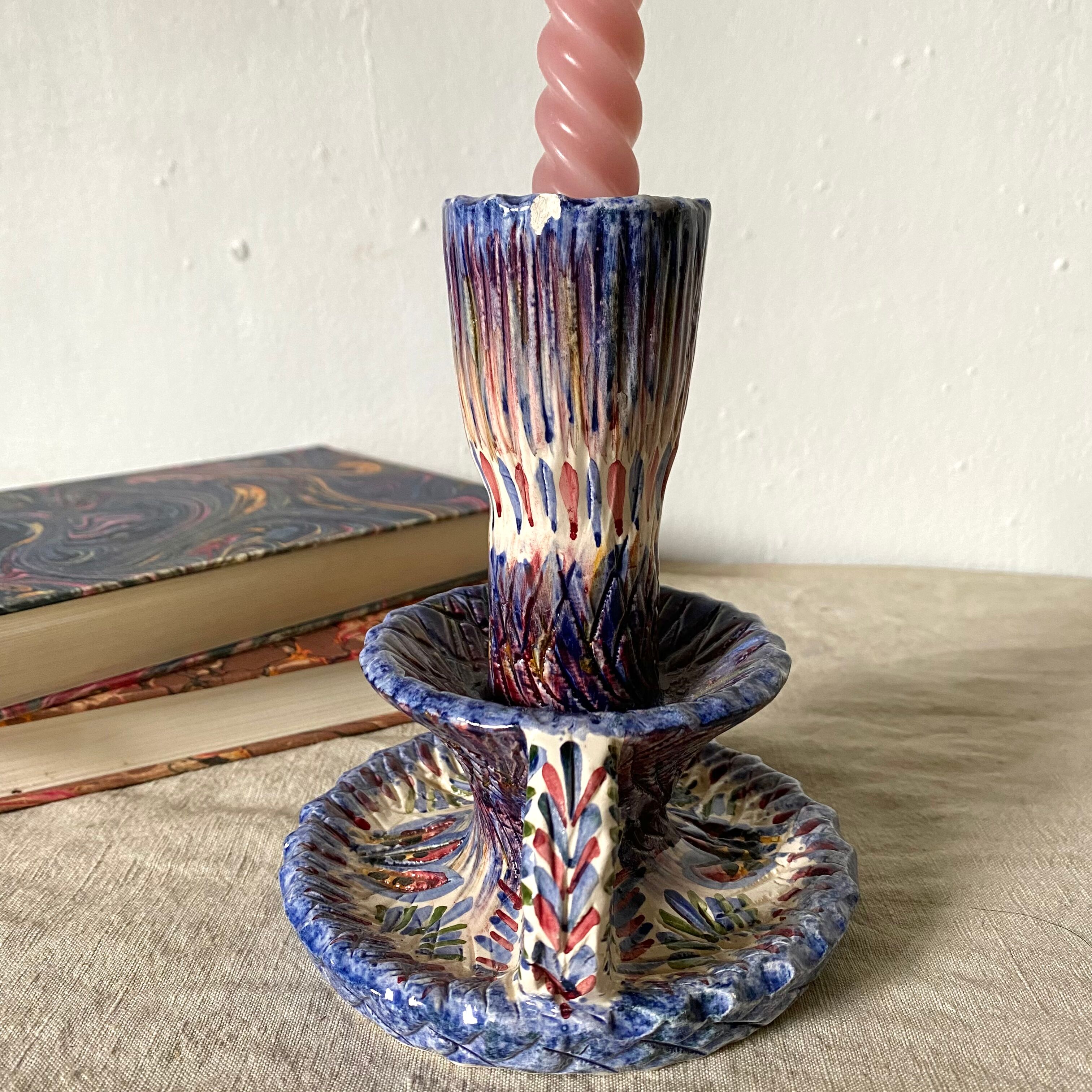 Brittany ceramic candle holder