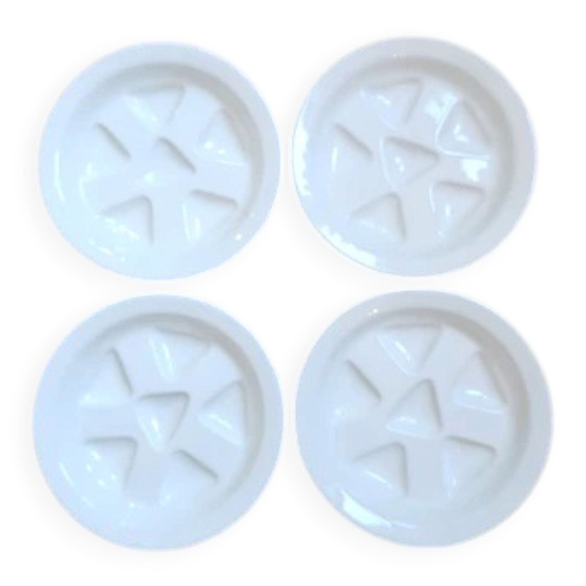 4 assiettes à escargots vintage en porcelaine blanche Pillivuyt