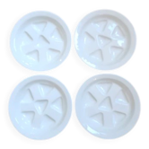 4 assiettes à escargots vintage en porcelaine blanche Pillivuyt