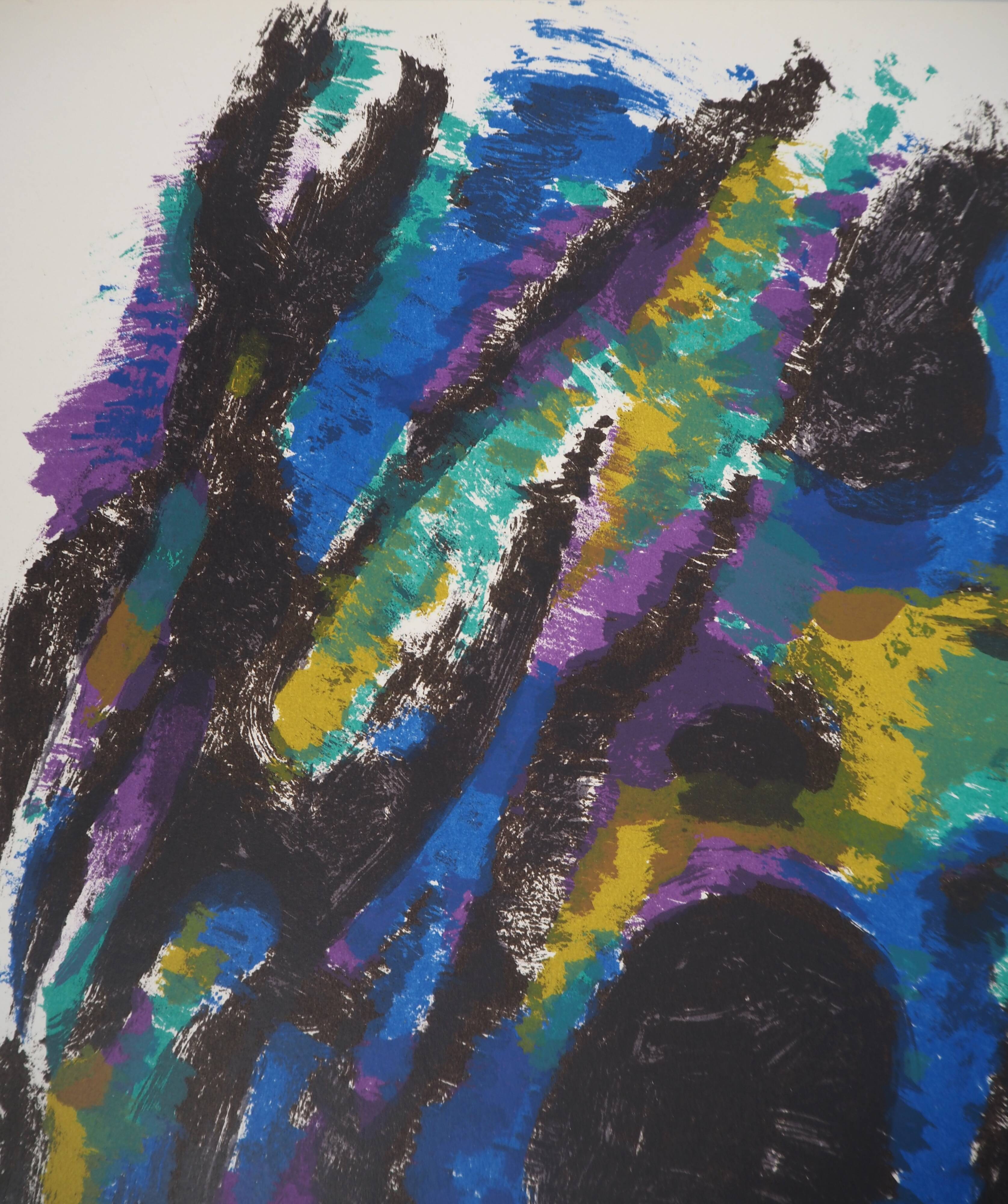 Alfred manessier: color composition - original lithograph