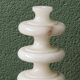 70s designer lamp base, twisted white marble