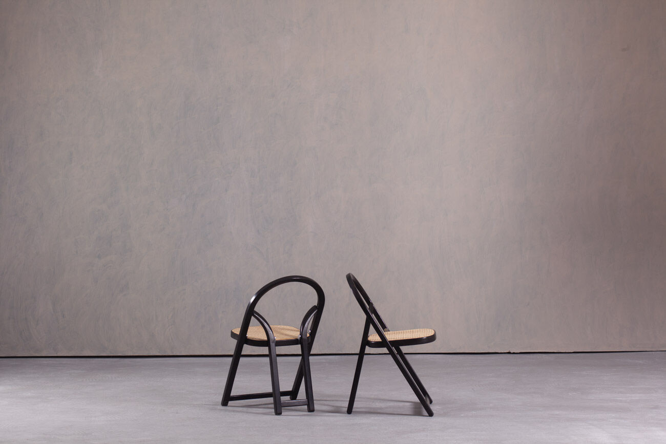Mid-century Arca folding chairs by Gigi Sabadin for Crassevig, Italy, 1970s (set of 2)