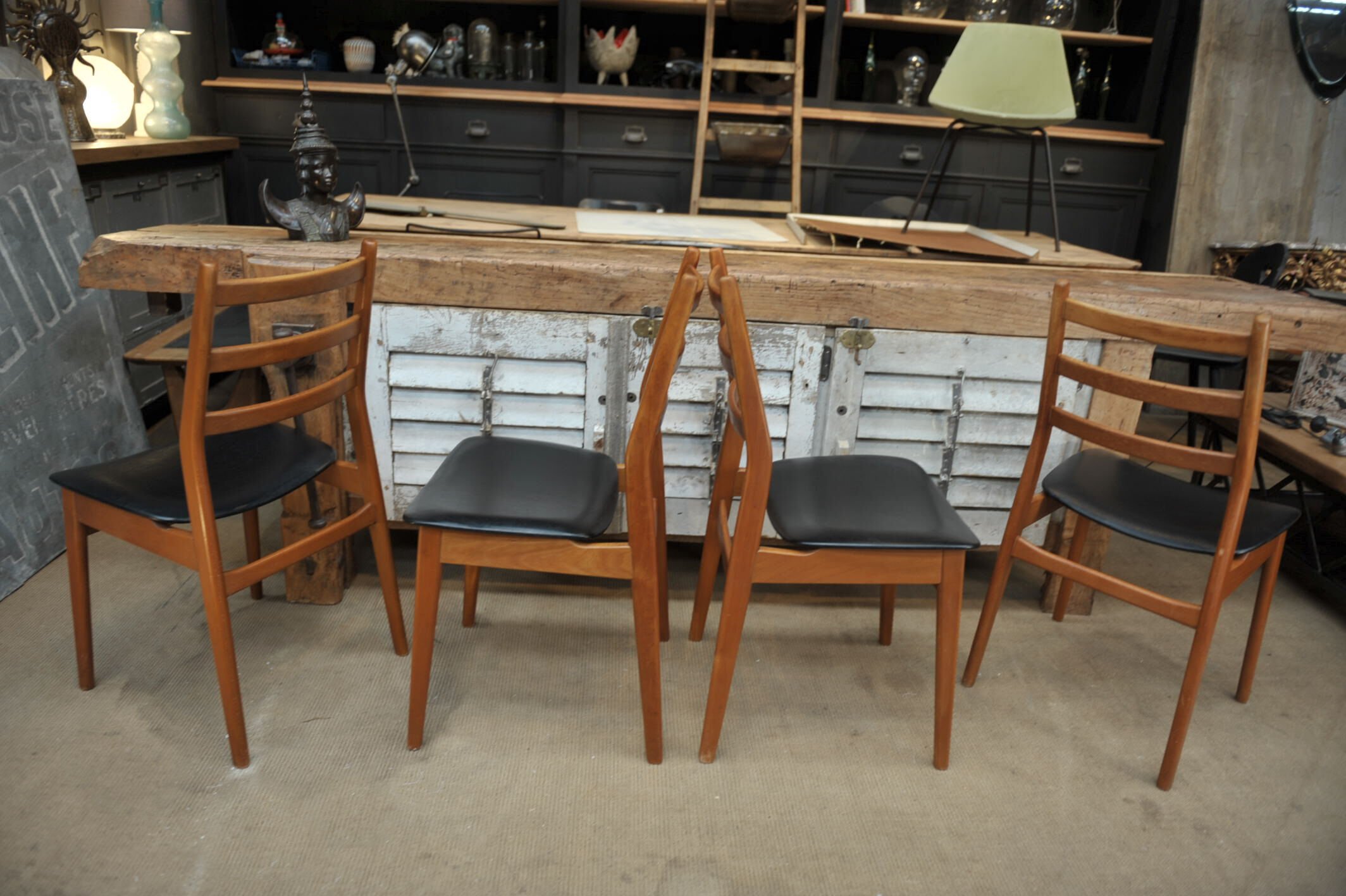 Lot de 6 ancienne chaises vintage 1960