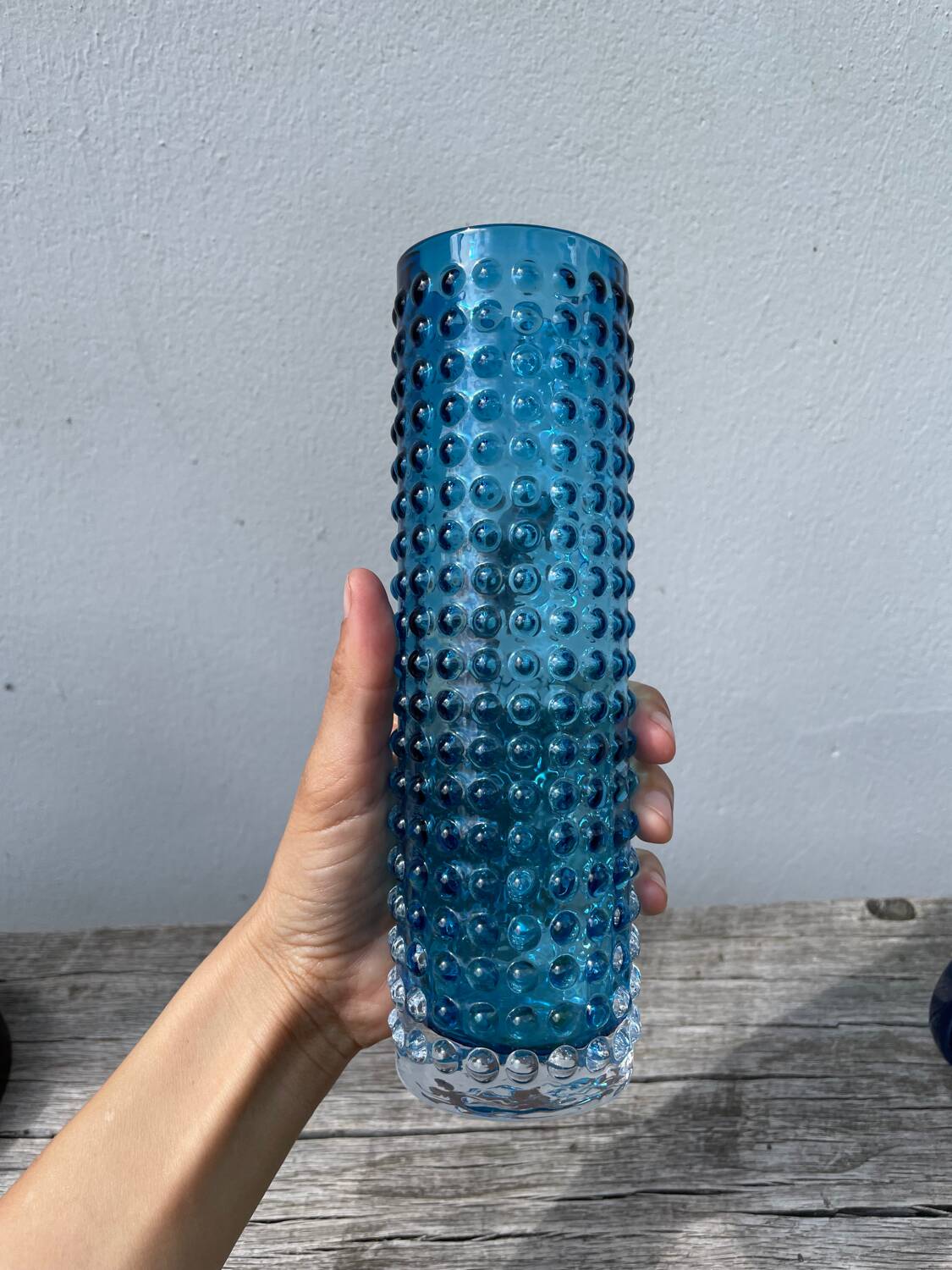 Gral blue glass vase 1960