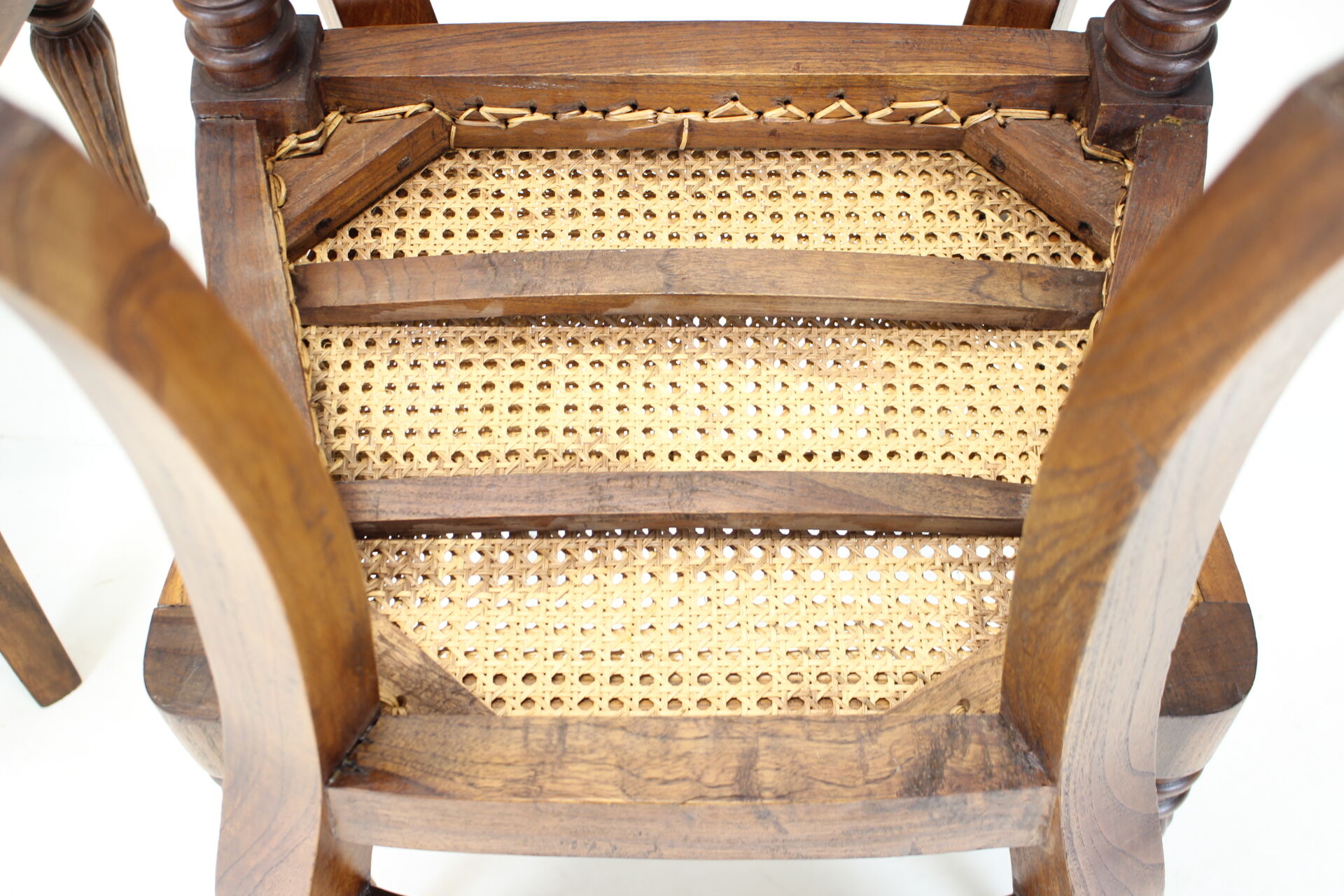 Set of Four Dining Chairs, made of solid Wood, 1950s,Czechoslovakia