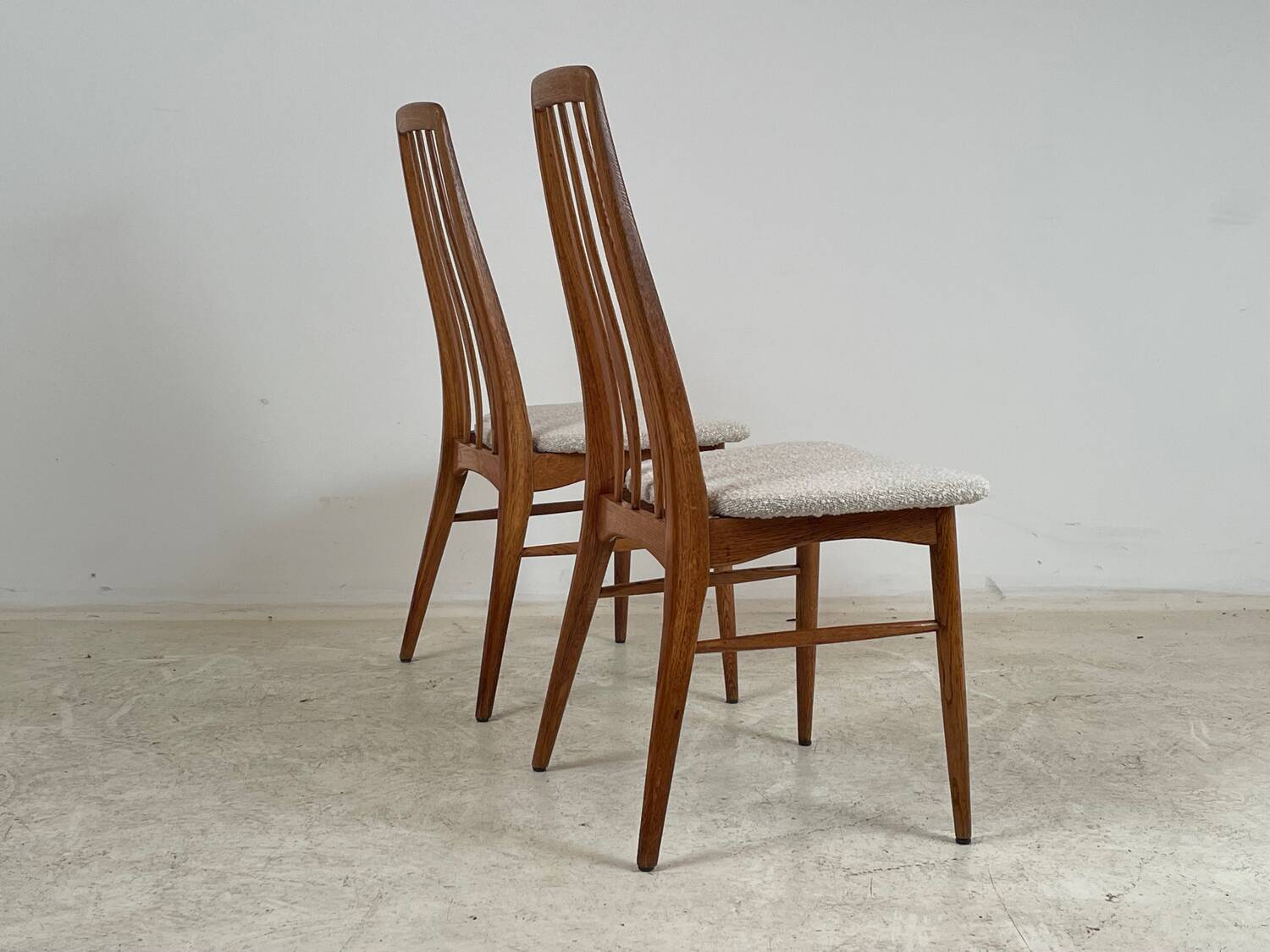 2 chaises en chêne Eva par Niels Koefoed 1960