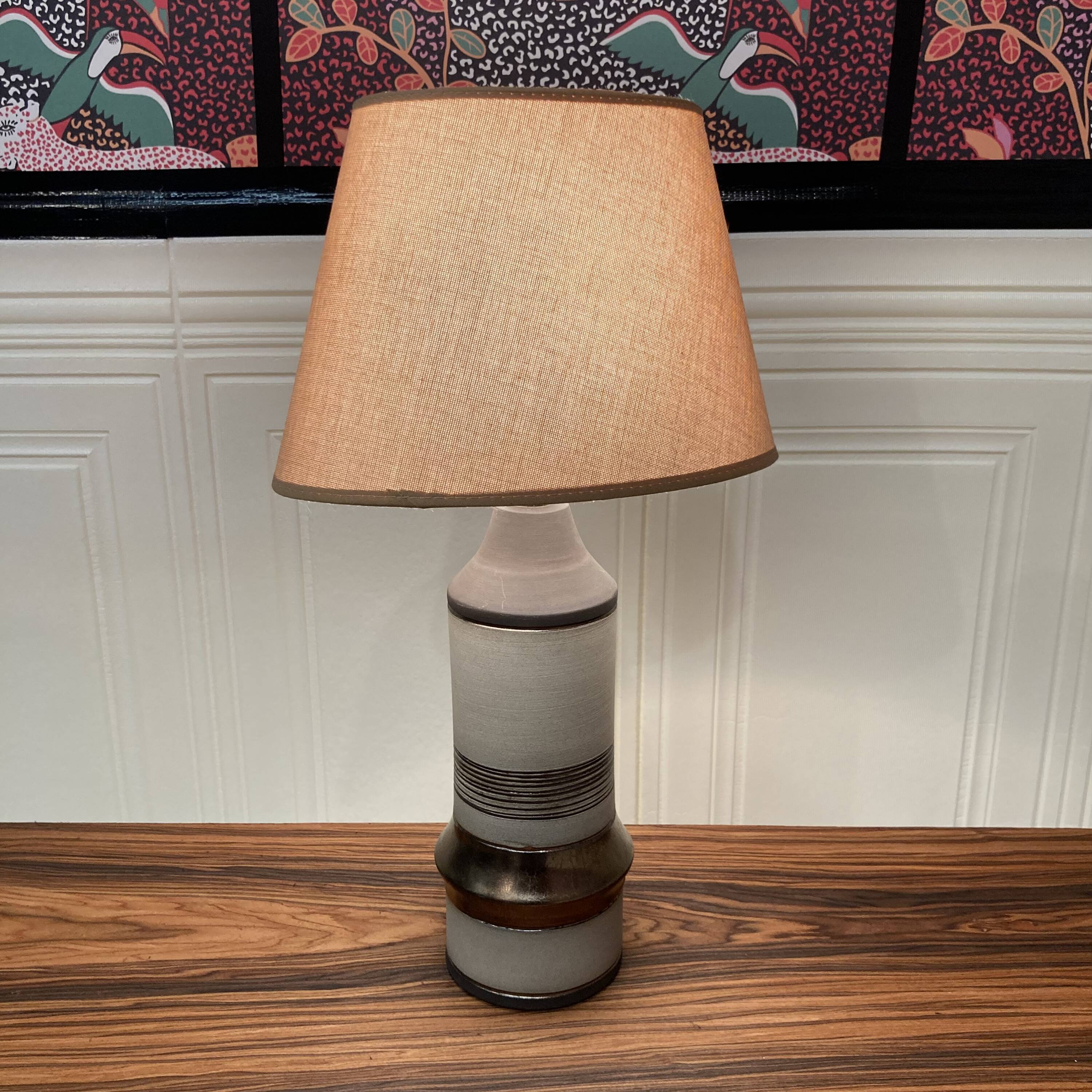 Ceramic lamp stamped scandinavian design 1960.