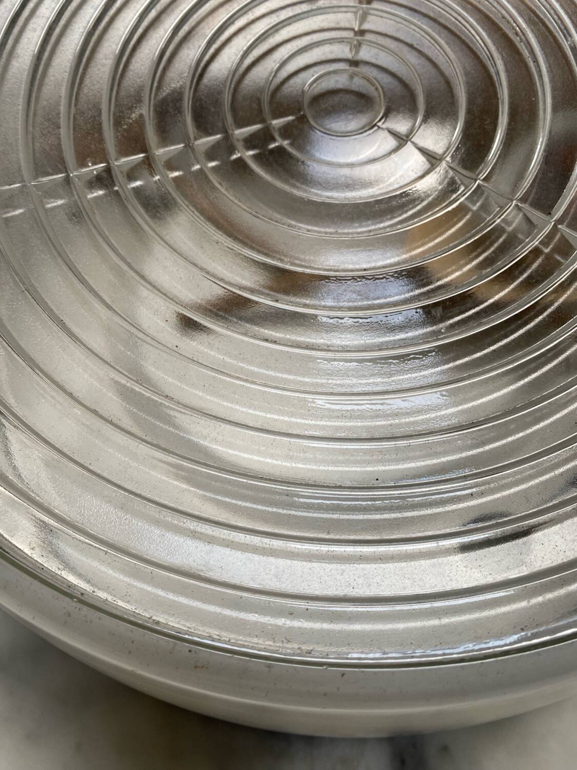 Plafonnier applique vintage verte opalin Holophane