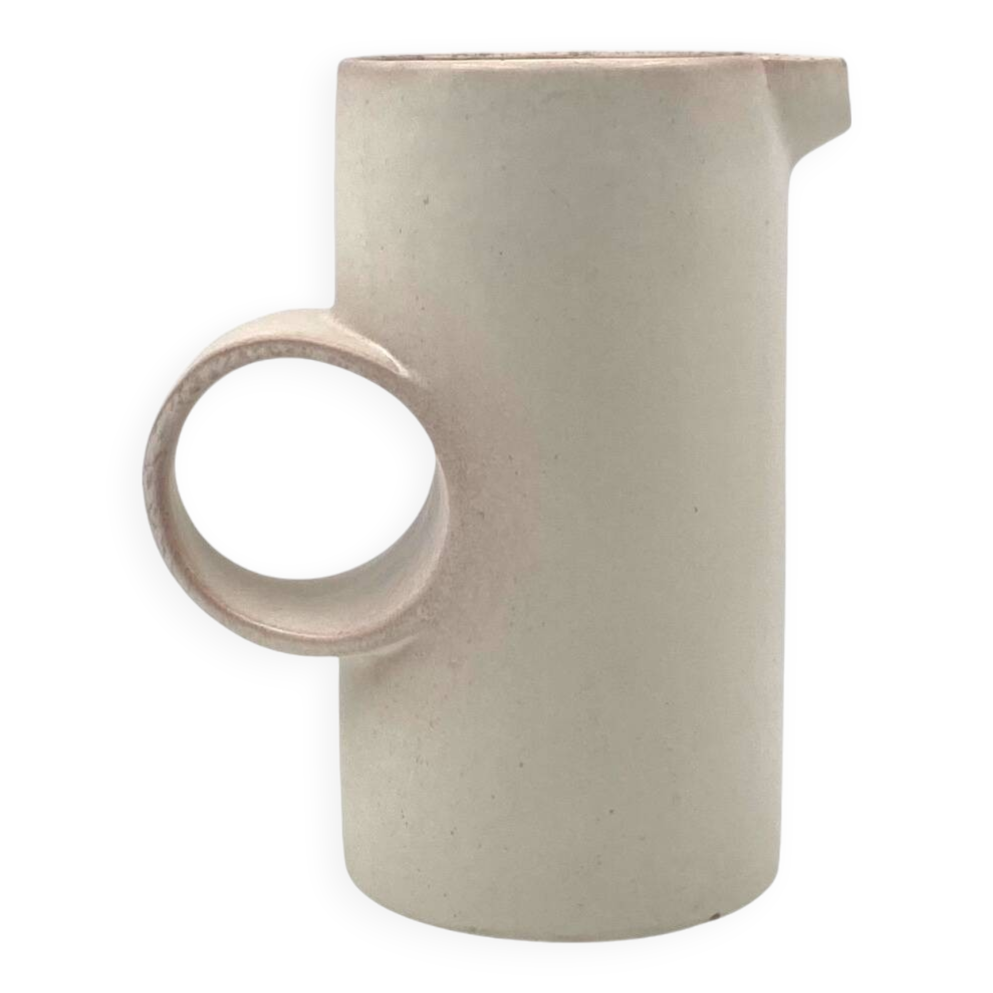 Organic modern white ceramic vase / jug, La Sfera Italy 1980s