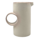 Organic modern white ceramic vase / jug, La Sfera Italy 1980s