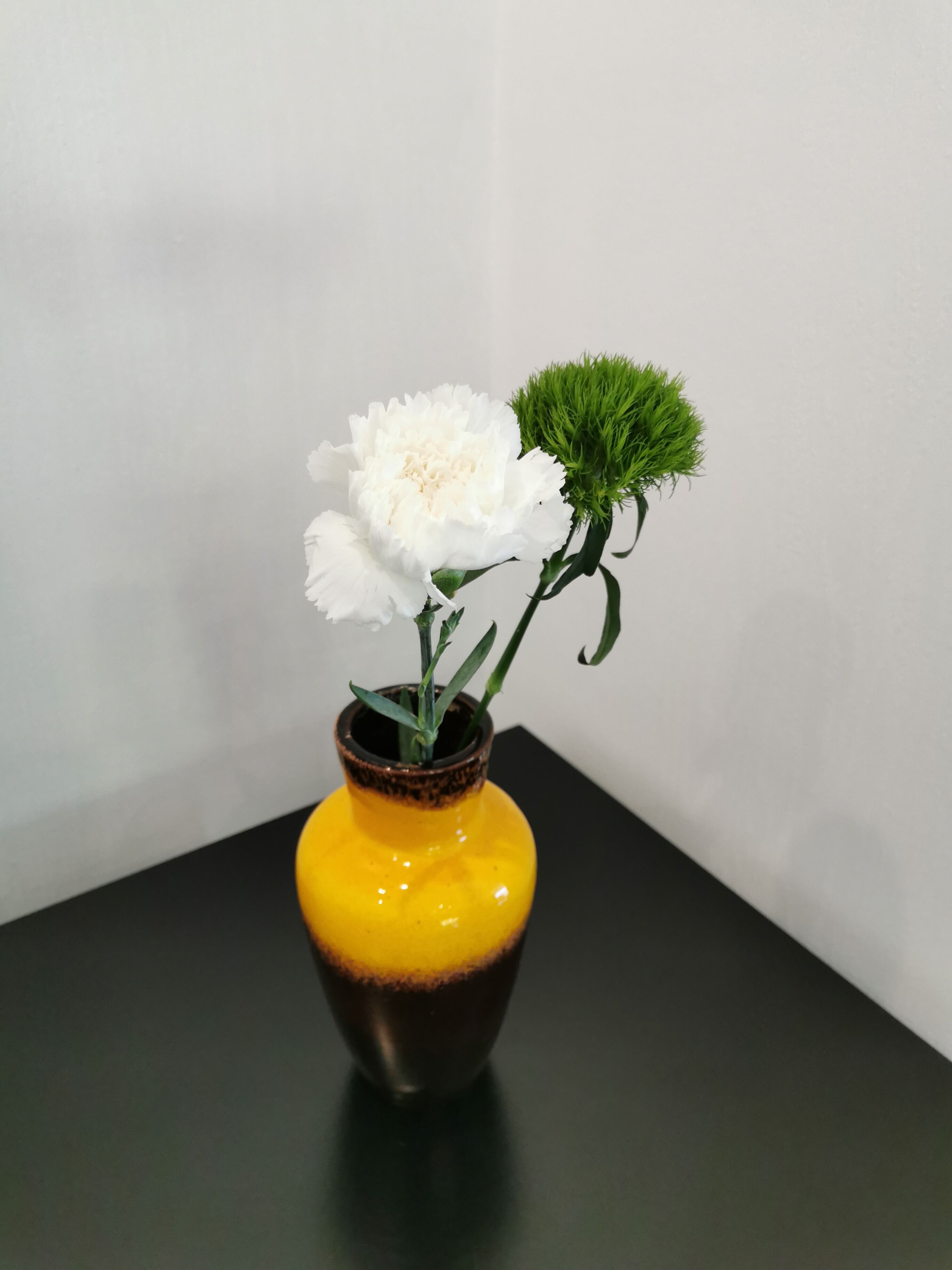 Yellow west germany vase