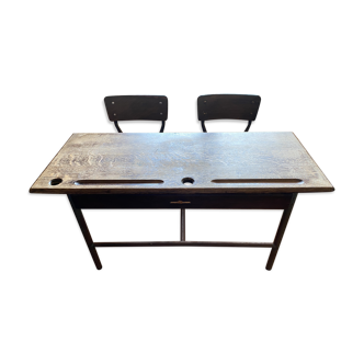 Double-desk school desk