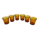 6 Duralex glasses, orange color