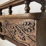 Old carved wooden kitchen shelf