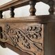 Old carved wooden kitchen shelf