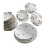 Antique table service in Limoges porcelain by F. Legrand, period A.