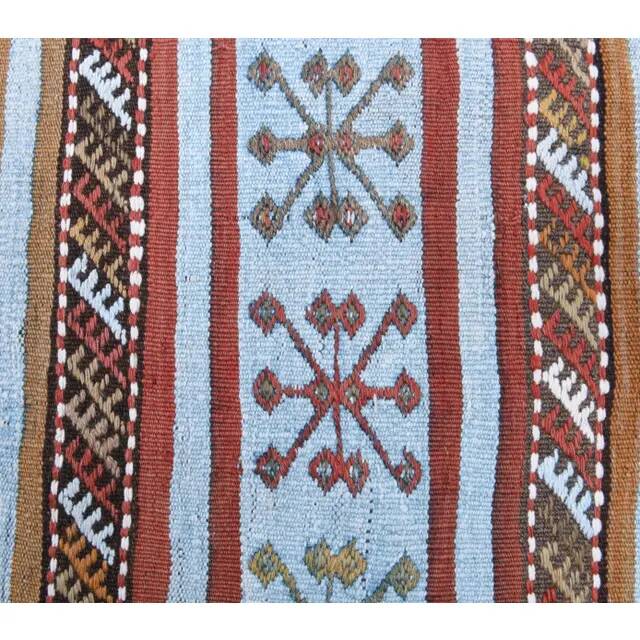 Vintage Turkish Oushak Handmade Wool Cotton Red Kilim Runner 60x214