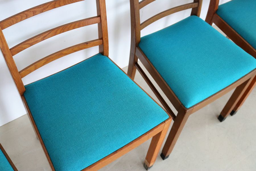 Ensemble de 6 chaises à manger danoises 1960