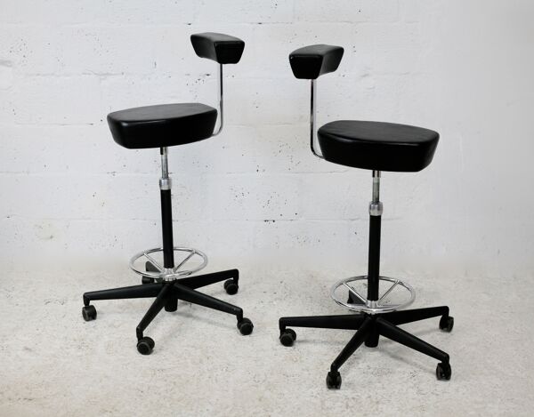 Paire de tabourets hauts de Georges Nelson, Vitra, 2001