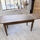 Solid oak farmhouse table with integrated extensions 1950