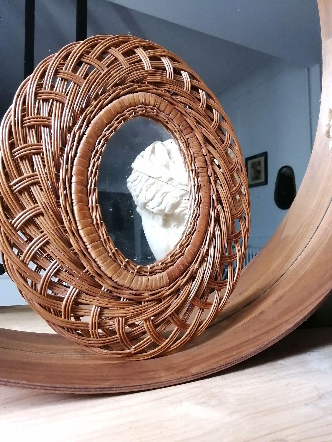Rattan Mirror