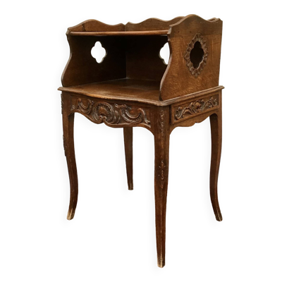 Table de chevet - Chêne - Style Louis XV - 19e siècle