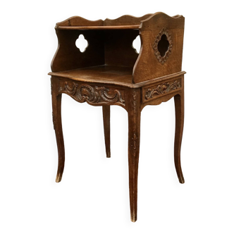 Bedside table - Oak - Louis XV Style - 19th century