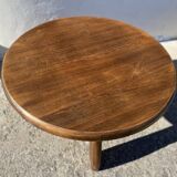 Vintage 1950s Brutalist Tripod Round Coffee Table