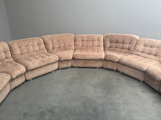 Vintage XXL round modular sofa, 1970s