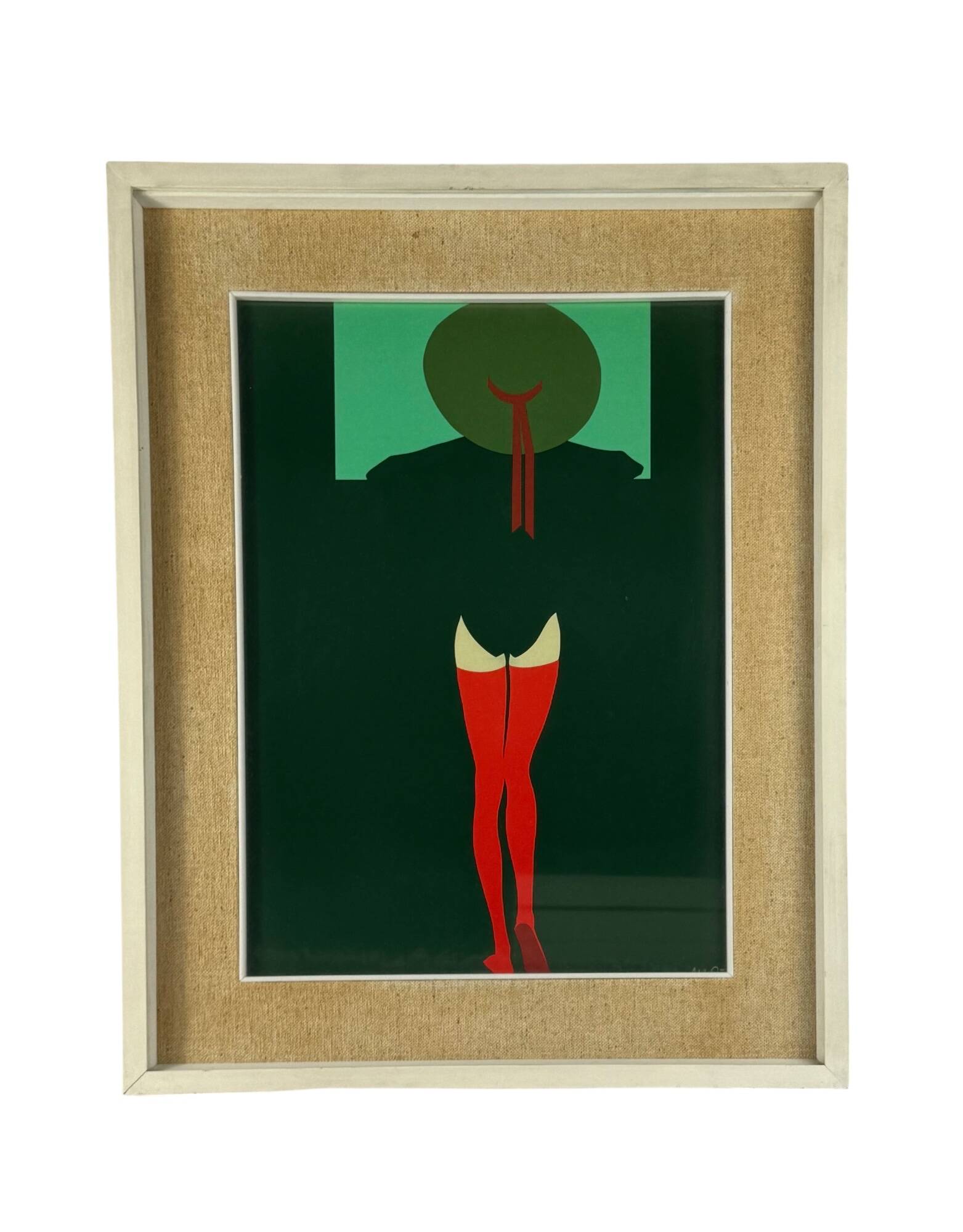 Amleto Dalla Costa, original serigraph framed, Milan Italy 1980s