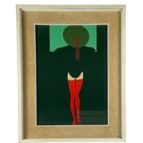 Amleto Dalla Costa, original serigraph framed, Milan Italy 1980s