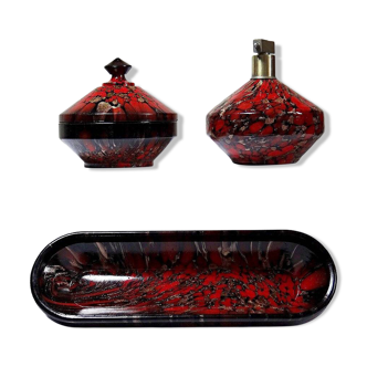 Vintage set from the 50s-60s by Vincenzo Nason, Murano aventurine glass collection.