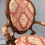 Pair of napoleon III armchairs, 19th century