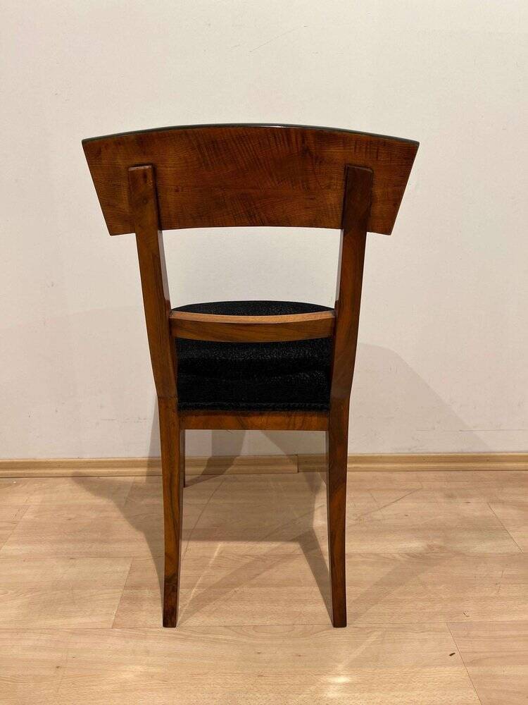 Biedermeier Dining Chair in Cherry Wood and Ink, South Germany, 1820s