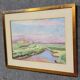 Gouache on paper depicting a marsh landscape