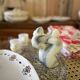 Marble statuette dated and signed F. Gelhausen "Embraced Nude"