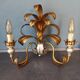 Gold metal wall light