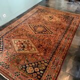 Oriental carpet woven pink, ochre, beige 255x165