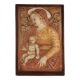 Ancient sculpture of the Virgin Mary Italy '900 bas-relief painting in plaster
