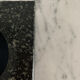 Black black square marble ashtray speckled green
