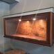 vitrine - coffre en bois et verre