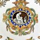 Lentil plate dish Gien Renaissance white background XIX